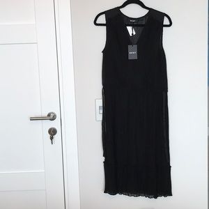 DKNY pleated LBD dress size 12